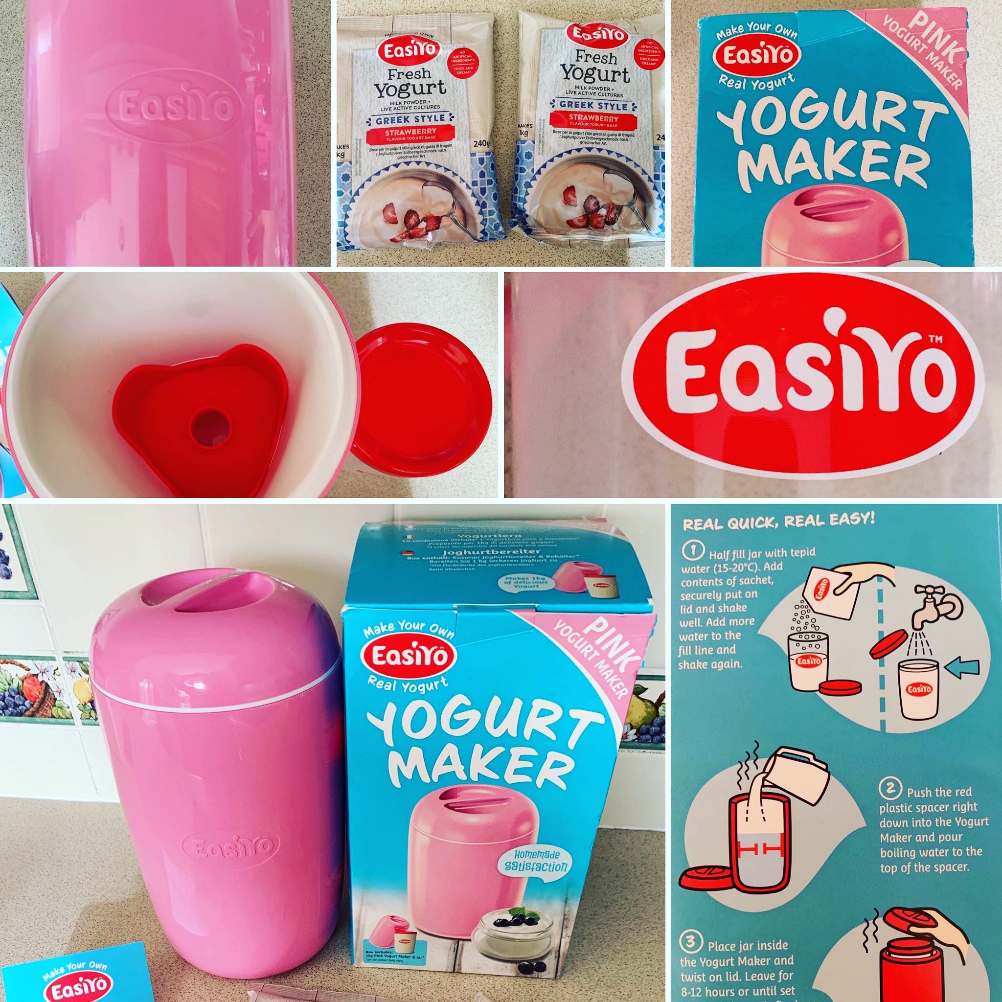 7x EasiYo Natural Yogurt Base Use with EasiYo Yoghurt Maker 